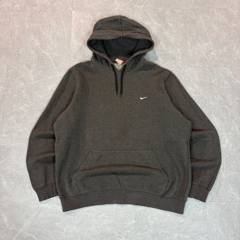 Nike Athletic Dept Mens XL Charcoal Grey Pullover Hoodie Swoosh Logo 2776